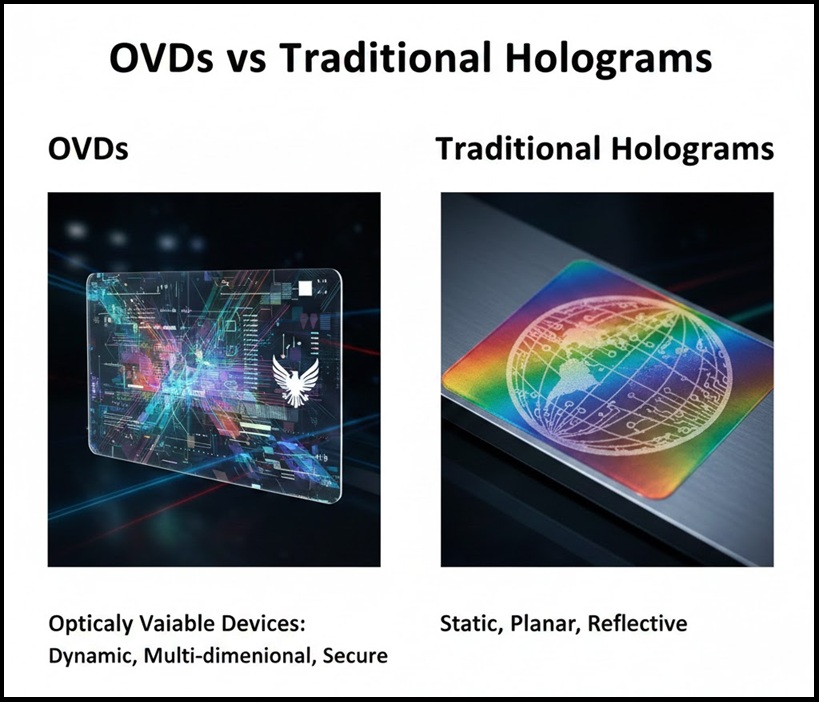 Key Differences Between Traditional Holograms & OVDs